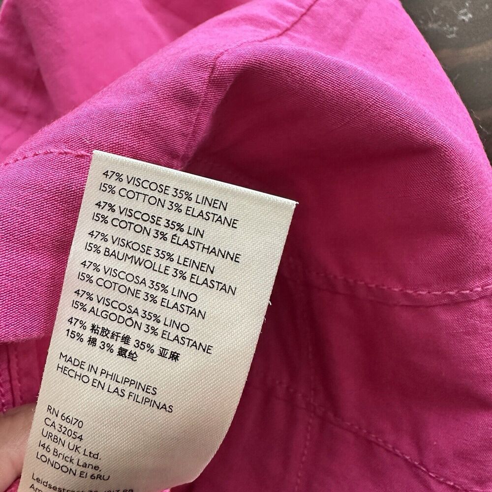NWT Anthropologie Maeve 6 high rise bright pink shorts - Picture 9 of 12